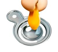 Egg Yolk White Filter - 4.09x2.91x0.79in Stainless Steel Egg Separator, Two-Way Cooking Tool, Durable Kitchen Gadget, Easy Clean | Yolk White Strainer For Quick Convenient Cooking Use
