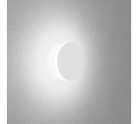 Egger Licht Egger DLS aplique de pared Orbit, blanco, Ø 12,5 cm, aluminio, 2.700 K