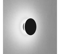 Egger Licht Egger DLS aplique de pared Orbit, negro, Ø 12,5 cm, aluminio 2.700 K