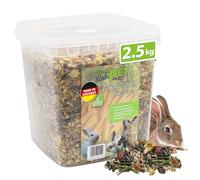 Eggersmann Uncle Pet - Alimentos Premium para conejo de 2,5 kg, alimentación con fuerza natural de hierbas y zanahorias, accesorios (bolsa de 2,5 kg)