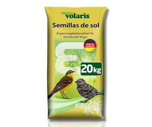 Eggersmann volaris 20 kg Semillas de Sol | Semillas de Girasol | Alimento para pájaros Silvestres Durante Todo el año | Alimento disperso Rico en Grasas para Todas Las Especies de Aves