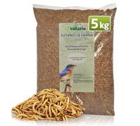 Eggersmann volaris 5 kg de gusanos de harina secos, ricos en proteínas y naturales, ideal para todos los animales domésticos, alimento para todo el año