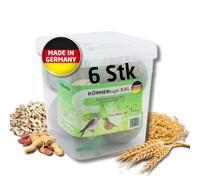 Eggersmann volaris 6 bolas de masa XXL con red de 3 kg | Bola de grano para aves silvestres | Alimento completo nutritivo para todo tipo de aves