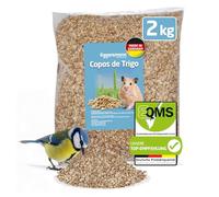 Eggersmann volaris Copos de trigo de 2 kg - Alimento nutritivo para aves silvestres - Trigo natural ideal como alimento para aves, pollos y roedores - Alimento para aves silvestres todo el año y rico