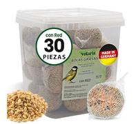 Eggersmann volaris Gnocchi de cince con red de 30 piezas [bolas de cincia] 2,9 kg - Comida para pájaros silvestres - Gnocchi de aves ricos en nutrientes para todos los pájaros de jardín