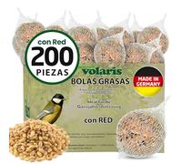 Eggersmann volaris Meisenknödel con red 200 piezas [MEISENkugeln] 18 kg - Alimento para pájaros silvestres - Bollas nutritivas para todos los pájaros de jardín - Meisenknödel en red todo el año y
