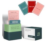 eggigi 150 tarjetas de kit de entrevista de historia de vida, kit de entrevista de historia de vida, juegos de cartas, aprende sobre juegos familiares para padres y abuelos.