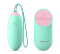 Diversual Eggo, Huevo Vibrador con Mando, Recargable USB (Aqua)