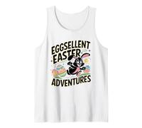 Eggsellent Aventuras de Pascua Día de Pascua Cacería de chocolate con huevos Camiseta sin Mangas