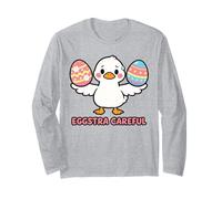 Eggstra Careful Kawaii Pascua Pato Lindo Huevo de Primavera Dibujos Animados Manga Larga