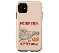 Eggstra - Gráfico de pollo divertido local fresco para fanáticos de Coop Carcasa para iPhone 11