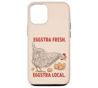 Eggstra - Gráfico de pollo divertido local fresco para fanáticos de Coop Carcasa para iPhone 12/12 Pro