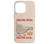 Eggstra - Gráfico de pollo divertido local fresco para fanáticos de Coop Carcasa para iPhone 14 Pro Max