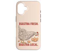 Eggstra - Gráfico de pollo divertido local fresco para fanáticos de Coop Carcasa para iPhone 16