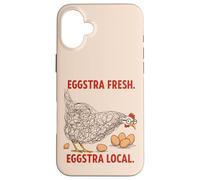 Eggstra - Gráfico de pollo divertido local fresco para fanáticos de Coop Carcasa para iPhone 16 Plus