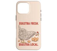 Eggstra - Gráfico de pollo divertido local fresco para fanáticos de Coop Carcasa para iPhone 16 Pro Max