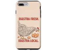 Eggstra - Gráfico de pollo divertido local fresco para fanáticos de Coop Carcasa para iPhone 7 Plus/8 Plus