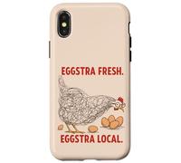 Eggstra - Gráfico de pollo divertido local fresco para fanáticos de Coop Carcasa para iPhone X/XS