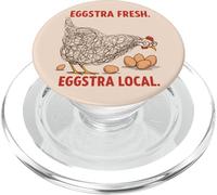Eggstra - Gráfico de pollo divertido local fresco para fanáticos de Coop PopSockets PopGrip para MagSafe