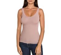EGI - Camiseta sin Mangas de Seda y Cuello en V, Fabricada en Italia. - Rosa - Small-Medium