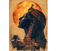 Egipto Diamond Painting, 5D Diamond Painting Adultos Mujer, DIY Manualidades Adultos Kit Punto de Cruz, Cuadro Diamantes Cristal Bordado Artesanía, Decoración Hogar, Regalo Mujer 90x120cm fjh-3817