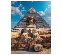 Egipto Diamond Painting Adultos, 5D Estatua De Piedra Pintura de Diamante Punto de Cruz para Adultos y Niños, DIY Manualidades Cuadros de Arte para Decoración de Pared Salón y Oficina 80x110cm L-Y393