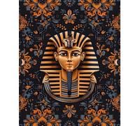 Egipto Diamond Painting Adultos, Diamond Painting Faraón Egipcio Pintura Diamante para Niños DIY 5D Round Cristal Strass Bordado de Kit Punto de Cruz Manualidades, Decoracion Hogar 20x30cm z-5647