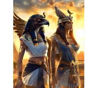 Egipto Diamond Painting Adultos, Diamond Painting Faraón Egipcio Pintura Diamante para Niños DIY 5D Round Cristal Strass Bordado de Kit Punto de Cruz Manualidades, Decoracion Hogar 100X135cm z-5638