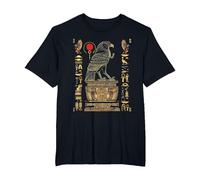 Egipto Horus Trono Majestuoso Egipto Antiguo Camiseta, Hombre Tallas Grandes, Negro, 4X Alto