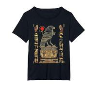 Egipto Horus Trono Majestuoso Egipto Antiguo Camiseta, Mujer Tallas Grandes, Negro, 4XL Grande
