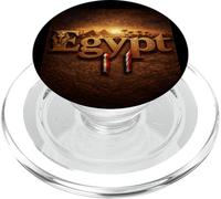 Egipto Pirámides Oro Tipografía Diseño Antiguo para Hombres Niña PopSockets PopGrip para MagSafe