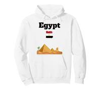 Egipto Souvenir Giza Pirámides y Esfinge Bandera egipcia Mapa Sudadera con Capucha