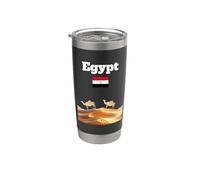 Egipto viaje recuerdo camello y desierto amante bandera egipcia Vaso térmico de acero inoxidable de doble pared