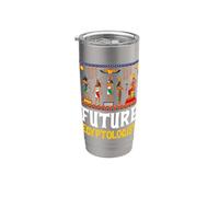 Egipto Vintage Viajes Futuro Egiptólogo Vaso térmico de acero inoxidable de doble pared