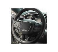 EGLGPAGAEY Funda Volante Coche para Dodge para SRT para Challenger 2015-2021 para Charger 2015-2021 Funda para Volante Coche Accesorios para Coche Volante Coche(Black Thread)