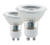 Eglo 11511 - Juego de 2 bombillas LED GU10 COB 3000 K 5 W 400 Lumens blanco cálido