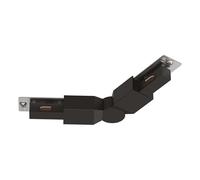 Eglo Accesorio para sistema Easy Track, conector de esquina 75-180°, conector ajustable para riel, accesorio para riel de luz de techo, plástico negro