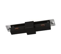 Eglo Accesorio para sistema Easy Track, conector recto para riel, accesorio para carril de luz de techo, plástico negro