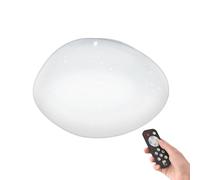 Eglo Access LED lámpara de techo Sileras-A, 1 luz, efecto cristal, acero