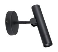 Eglo Almudaina Aplique de pared led, lámpara de pared minimalista con foco móvil, fabricada en metal negro, lámpara para sala de estar y dormitorio, blanco cálido