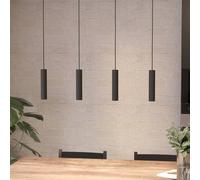 EGLO Almudaina lámpara colgante LED, negro, longitud 84 cm, 4 luces,