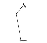 Eglo Almudaina Lámpara de pie con foco regulable, fabricada en metal negro, lámpara de salón minimalista, blanco cálido, 157 cm