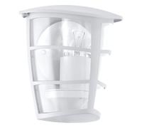Eglo ALORIA Outdoor wall lighting E27 Color blanco, iluminación al aire libre, Outdoor wall lighting, Color blanco, Aluminio, De plástico, IP44, Entrada, Cochera, Jardín, Patio, 1 bulb, s
