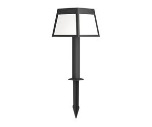 EGLO Altilia Lámpara solar led de pie, lámpara de exterior con estaca y sensor de movimiento, lámpara de pie solar para exteriores, lámpara exterior para jardín de plástico negro, IP44, 56 cm