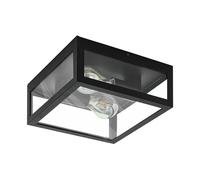 EGLO Plafón para baño Amezola, 2 luces, negro