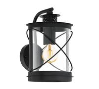 EGLO Aplique de exterior Hilburn, negro, descendiente