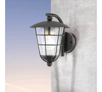 EGLO Aplique de exterior Pulfero, negro, descendiente