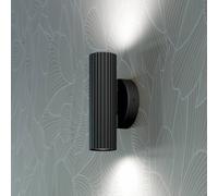 EGLO Aplique de pared Portillo, negro, altura 20 cm, 2 luces. Metal, GU10