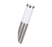 Eglo Aplique LED de exterior Helsinki, aplique de exterior de 1 llama, aplique de pared de acero inoxidable y plástico, color: plata, blanco, enchufe: E27, IP44