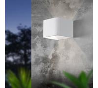 EGLO Aplique LED para exterior Doninni 1, blanco, ancho 13 cm, 2 luces.